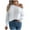 White, variant on Kovlvoll Off the Shoulder Tops for Women Long Sleeve Dressy Casual Blouses Solid Color Oversized Pullover Top