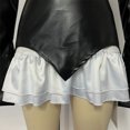 thumbnail image 3 of Vestidos casuales con volantes con cordones de cuero PU Vestidos femeninos Moda suave para viajes FLhrweasw Para estrenar, 3 of 5