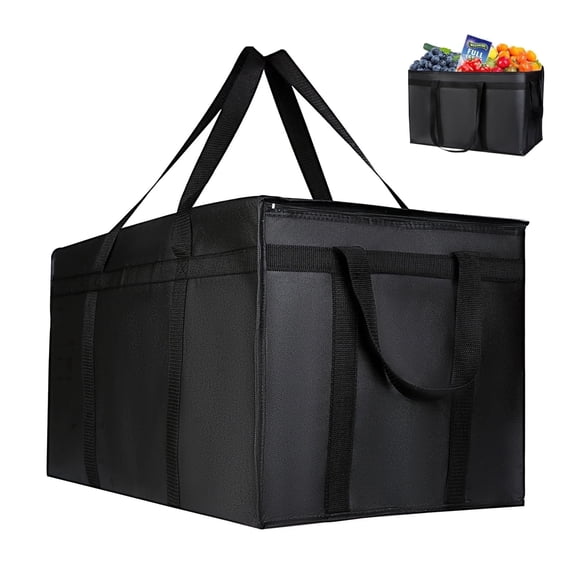 Hengbo XXXL Insulated Cooler Bag Insulated Leak Proof Aluminum Foil Insulated Pouch Reusable Food Delivery Bag for Food and Grocery Shopping 78L