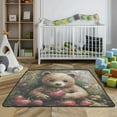 thumbnail image 3 of WOBOGO Adorable Strawberry Bear Baby Playmats Extra Large Waterproof Rollable Activity Pads for Toddlers 50×50inch, 3 of 7