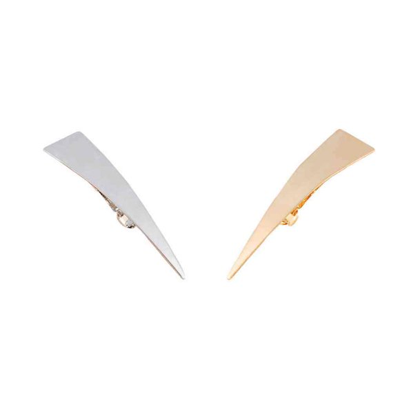 2pcs Women Geometry Hair Clip Spring Hairstyle Hairclip Alligator Hairpins Metal Girls Headdress Hairstyle Hairclip