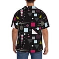 thumbnail image 7 of Goofa Colorful Geometry Printed Men's Casual Short-sleeved Shirt,Lightweight Breathable Button-down,Summer Casual men's top,Versatile Fashion shirt-, 7 of 7