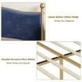 thumbnail image 5 of Full Size Bed Frame, Modern Upholstered Platform Bed with Button Tufted Headboard, Blue, 5 of 7