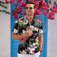 thumbnail image 3 of HAOMEILI Men's Hawaiian Shirt Short Sleeve Floral Button Down Shirts Tropical Holiday Beach Shirts, 3 of 7