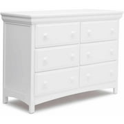 Delta Children 6 Drawer Dresser, White