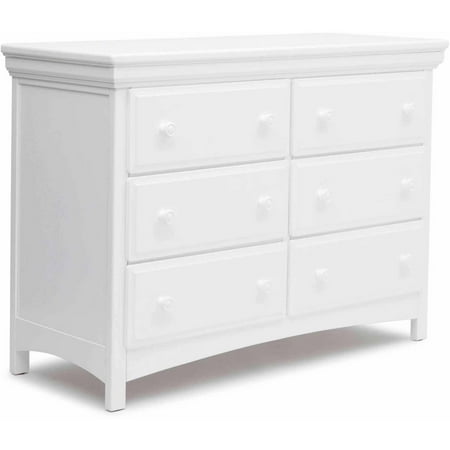 Delta Children 6 Drawer Dresser, White