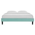 thumbnail image 4 of Modway Reign King Performance Velvet Platform Bed Frame in Mint, 4 of 5