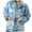 Blue, variant on Fesfesfes Women Flannel Coat Long Sleeve Tie-Dye Pocket Zipper Lapel Sweatshirt Plush Fleece Jacket On Sale