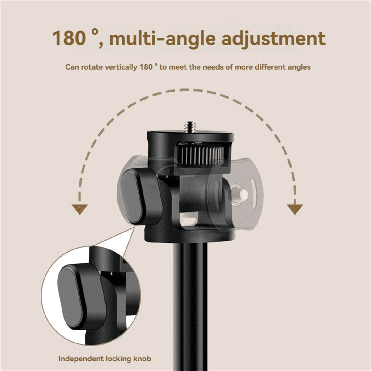 Extendable Tripod Portable Adjustable Light Stand with 1/4 Screws Camera Phone Tripod for Traveling