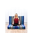 thumbnail image 2 of Leewadee Trifold Mattress XL – Comfortable Thai Massage Pad, Foldable Relaxation Floor Mattress Filled with Kapok, Perfect to Use as a Sleeping Mat , Blue Red, 2 of 6