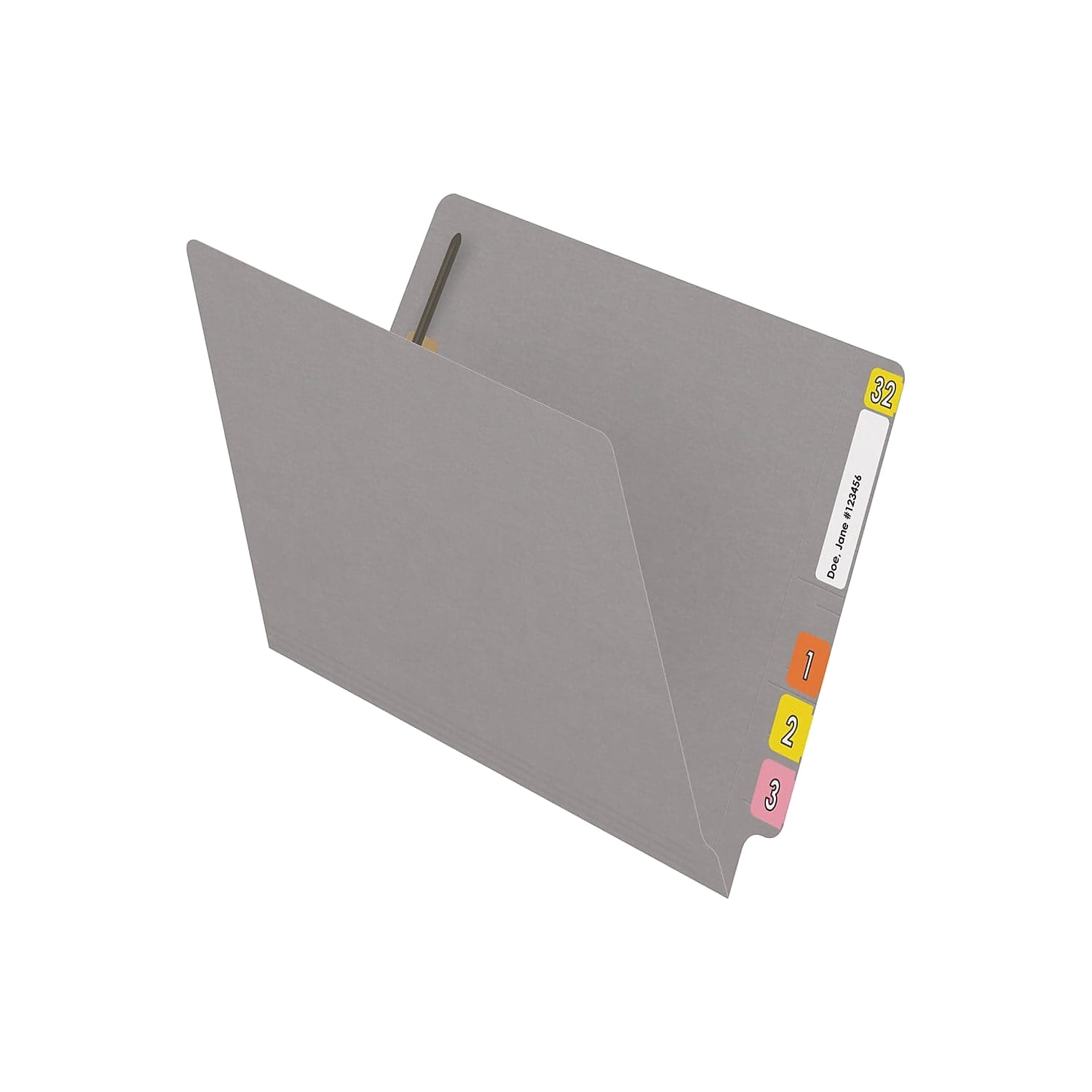 Medical Arts Press Reinforced End Tab File Folder Straight Cut Letter-Size Gray 50/Box (S-01501-GRY)