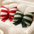 thumbnail image 3 of Bow Pillow Faux Striped Throw Pillow with Core 30x45cm Modern Cute Cushion for Sofa Bed, 3 of 8