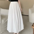 thumbnail image 6 of Xioeram Spring Summer Bubble Maxi Skirt Elastic High Waist A-Line Skirt Solid Color Lantern Skirt Ankle-Length Ruffled Long Skirt Streetwear, 6 of 8