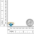 thumbnail image 6 of Gem Stone King 3.90 Ct Oval Swiss Blue Topaz Blue Sapphire 18K Yellow Gold Plated Silver Ring, 6 of 6