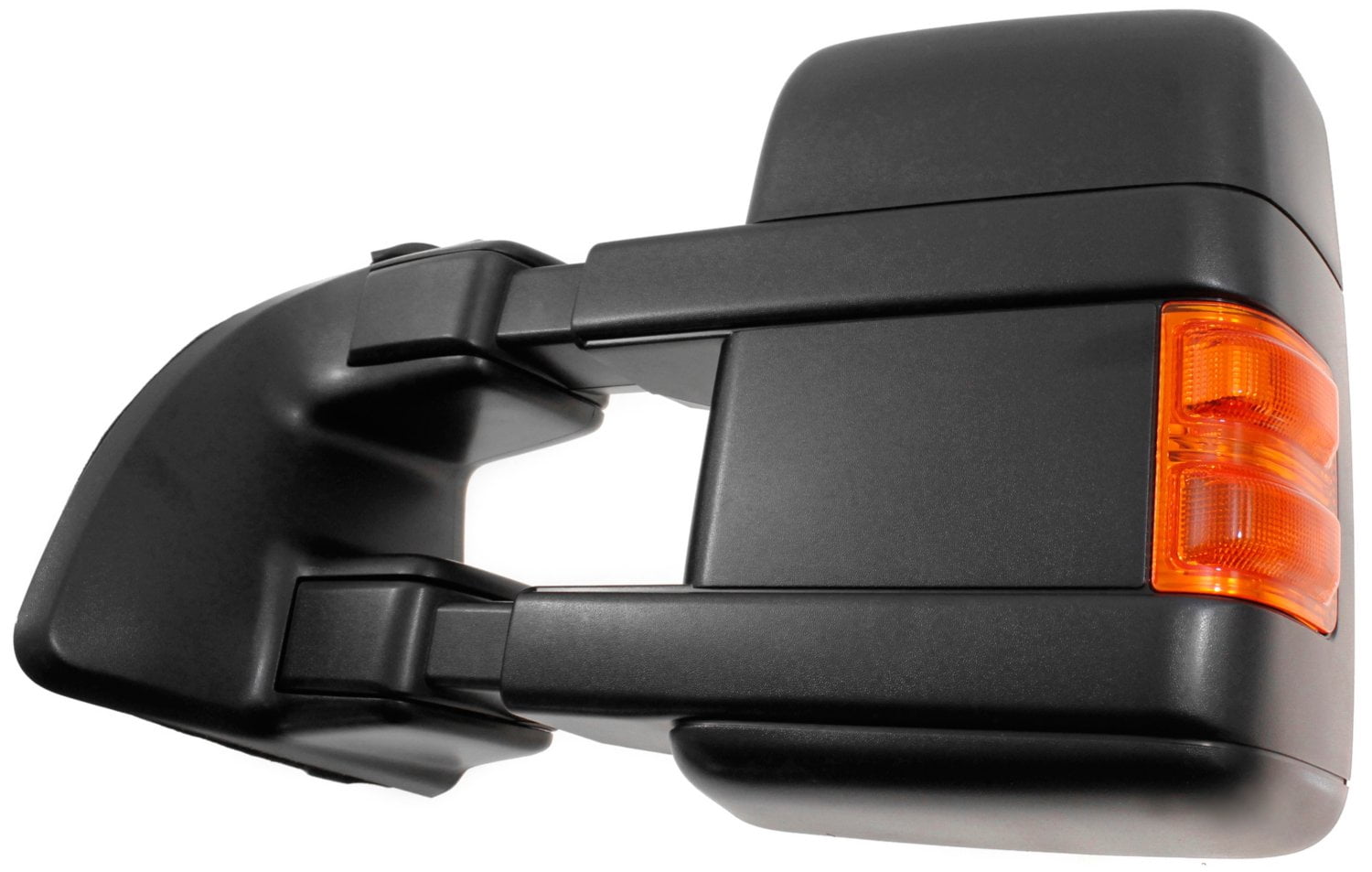 Towing Mirror Compatible With 2010 Ford F-250 Super Duty F-350 Right Passenger Side Heated w/ Blind Spot Corner Glass In-housing Signal Light Textured Black Kool-Vue