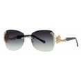 thumbnail image 1 of Caviar Rimless Swarovski Crystals 6855 C55 Sunglasses Limited Edition Black, 1 of 4
