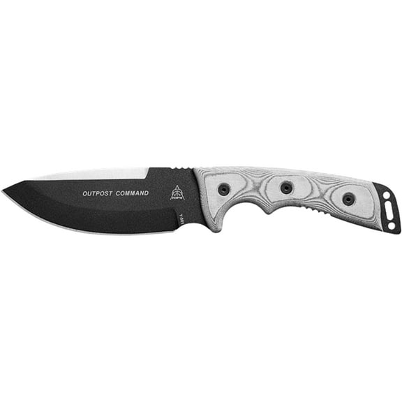 TOPS Knives Outpost Command Fixed Blade Knife 5.75" Drop Point 1095 Black...