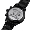 thumbnail image 2 of First Father's Day Engraved Multifunction Analog Stainless Steel Chronograph Men's Watch W Copper Dial, 2 of 20