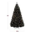 thumbnail image 2 of Best Choice Products 6ft Pre-Lit Black Christmas Tree, Artificial Holiday Decoration w/ 947 Branch Tips, 250 Lights, 2 of 9