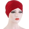 thumbnail image 2 of Minzimin Chemo Cancer Beanies Turbans Hats Cap Twisted Hair Cover Headwrap Turban Headwear for Women, 2 of 7