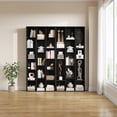 thumbnail image 4 of IRONCK 71" Tall Bookcase, 31.5" Wide Bookshelf, Cube Storage Organizer with Adjustable Shelf for Home Office, Black, 4 of 8