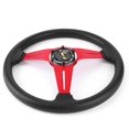 thumbnail image 3 of 350mm/14in Racing Car Drifting Steering Wheel Replacement Universal Modified AccessoryRed, 3 of 5