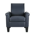 thumbnail image 6 of Dazone Accent Leather Arm Chair, Modern Faux Leather Single Sofa Seat Club Chair Armchair For Living Room, Navy Blue, 6 of 6