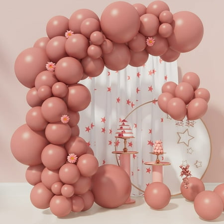 

Dusty Pink Balloons 85pcs Vintage Dusty Pink Balloon Garland Arch Kit 5/10/12/18 Inch Different Size