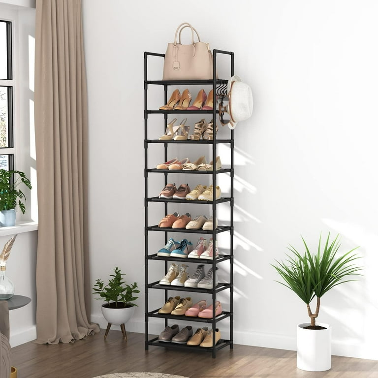 Tall Shoe Rack 20-25 Pairs Boots Organizer Storage Sturdy Narrow