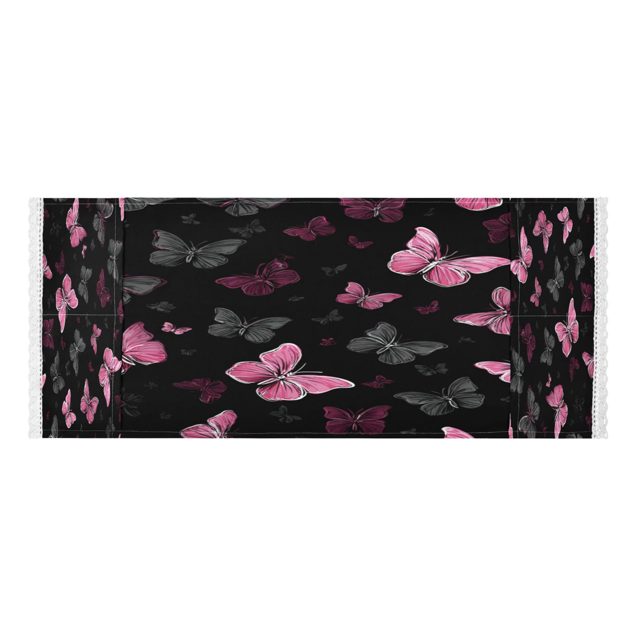 Wobogo Pink Butterfly Washing Machine Cover Dustproof Washer Dryer Cover Waterproof Laundry Room Decorative Protector