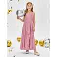 thumbnail image 4 of Drtj Girls Chiffon Dresses Formal Sleeveless Junior Bridesmaid Wedding Party Maxi Dress, 4 of 6