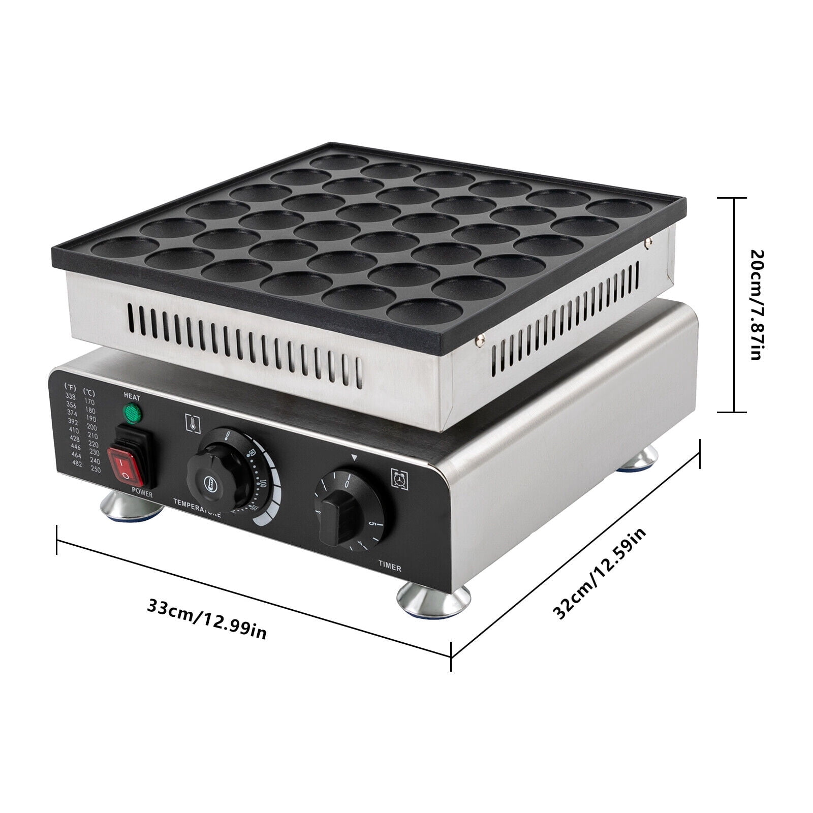 Mini Pancake Baker, 36-Hole Pancake Maker, Corded Electric Waffle Machine 110V