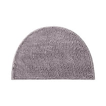 Clearance sale!ionze Half Round Doormat Non-Slip Washable Semi Circle Area Rug Durable Absorbent Rug for Outdoor Indoor Living Room Bathroom (Gray)