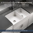 thumbnail image 2 of Houzer Platus 33 inch White Fireclay Apron Front Farmhouse 60/40 Double Bowl Kitchen Sink - PTD-6040 WH, 2 of 9