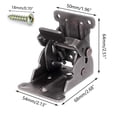 thumbnail image 4 of Paquete de 4 bisagras con cierre para soportes de mesa plegables TopDirect, 4 of 9