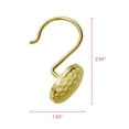 thumbnail image 3 of Utopia Alley HK28GD Rust Resistant Shower Curtain Hooks Rings for Bathroom, Gold - Set of 12, 3 of 10