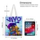 thumbnail image 5 of Vivo, el Mono Bolso de tela con estampado de lienzo para mujer, bolsa de compras reutilizable y estética, con cremallera interior, regalo para mujer,40*40cm., 5 of 6