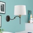 thumbnail image 4 of 40044-07 Livex Lighting 1 Light Swing Arm Wall Sconce In RefinedModern Style-15 Inches Tall and 11 Inches Wide-Bronze/Antique Brass Finish, 4 of 11