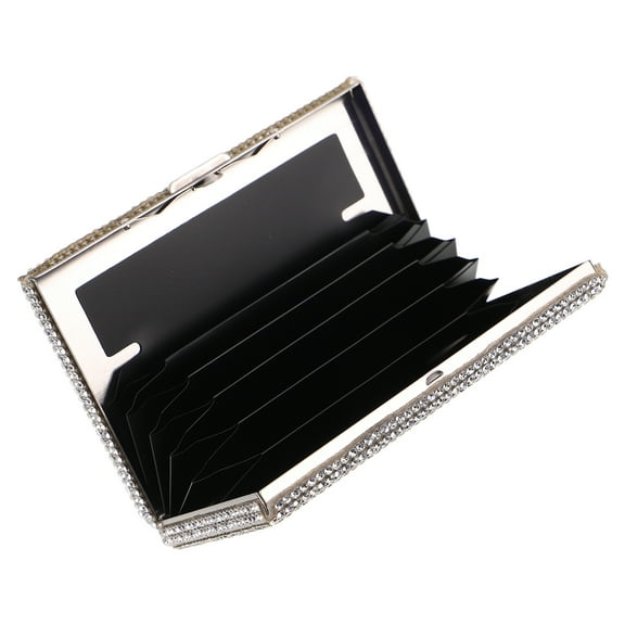 WORGEOUS  Automatic Cable Rhinestone Card Storage Bag Woman