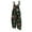 Army Green, variant on Women's Vintage Cotton Linen Overalls with Christmas Print - Casual Loose Jumpsuit with Shoulder Straps & Pockets, Army Green, Size L