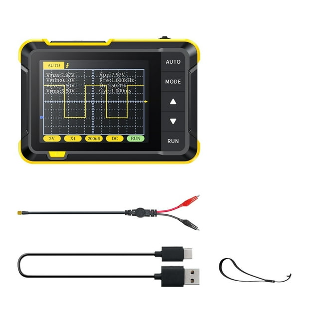 Mini Handheld Digital Oscilloscope 2023 Latest Version 2.5MSa/s 200KHz Analog Bandwidth 800 ,Professional Designed