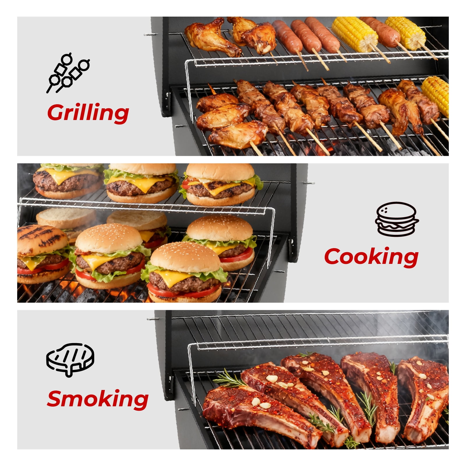 Zimtown BBQ Charcoal Grill Outdoor Barbecue Pit Barrel Charcoal Grill Smoker for Patio Backyard