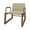 Natural Linen & Corten, variant on Whythe PU Leather Low Accent Chair 1.0 in Corten