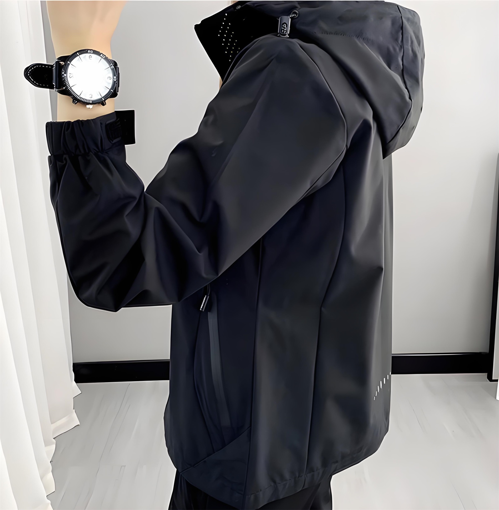Gidhrie Women's Waterproof Rain Jacket, Black photo 4