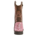 thumbnail image 4 of DADAWEN Kid Western Boots Girls Pink Cowboy Boots for 2.5 Little Kid, 4 of 6