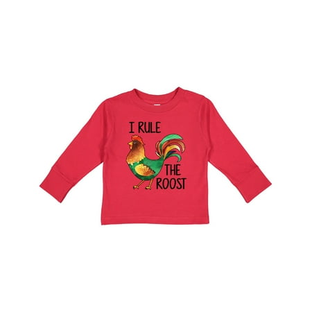 

Inktastic Farmer I Rule The Roost Rooster Gift Toddler Boy or Toddler Girl Long Sleeve T-Shirt