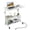 White, variant on Hassch Portable Desk with Power Outlet, Height Adjustable Computer Laptop Table with USB Ports, Rolling Table with 2 Shelves for Home Office, White