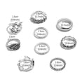 thumbnail image 3 of Juego de 9 anillos de plata vintage para mujer con combinación de anillos por encima de los nudillos Wmkox8yii  fajkfhkj5579, 3 of 3