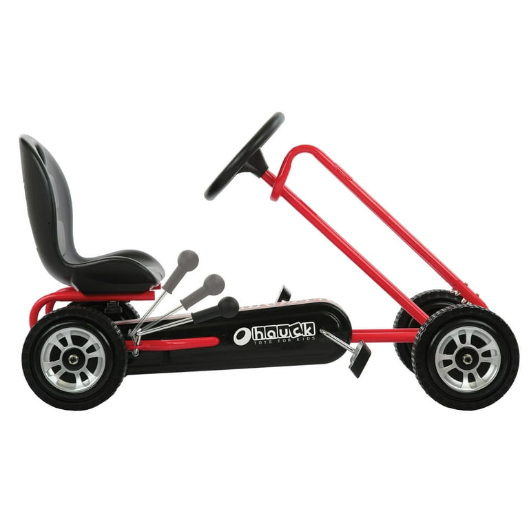 hauck Lightning Pedal Ride On Go Kart Toy for Boys and Girls, Red