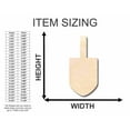 thumbnail image 2 of Unfinished Wood Dreidel Shape - Hanukkah - Craft - up to 46" DIY 4" / 1/8", 2 of 3